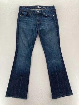 7 For All Mankind Jeans Women's 28 Dark Wash Blue Denim Bootcut Low Rise Pants • $19.99