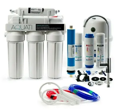 AQUATI Reverse Osmosis Under Sink Residential Use Drinking Water Filter System 5 • £139.95