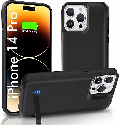 For IPhone 14 Pro Battery Case Portable Power Bank Extended Charging Cover • £22.78