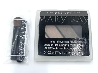 MARY KAY Chai Latte Mineral Eye Color Quad W/Applicators Discontinued 075231 NEW • $27.99