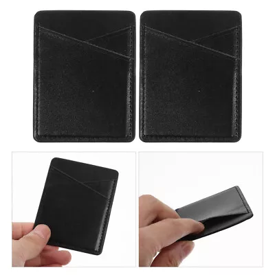  2 Pcs Pocket Card Holder Back Phone Wallet Mobile Sticker Case • £9.18