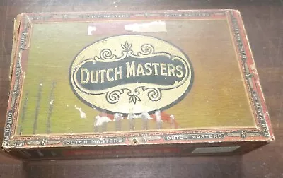 Vintage Dutch Masters Wooden Cigar Box Factory No 2 State Of PA ~ CLARO  • $4.95