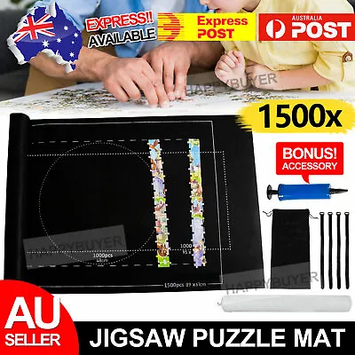 1500 PCS Jigsaw Puzzle Roll Up Mat Felt Large Storage Pad Kit Toys With Inflator • $12.95