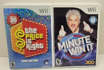 The Price Is Right 2010 Edition & Minute To Win It (Nintendo Wii) Game Bundle • $16.16