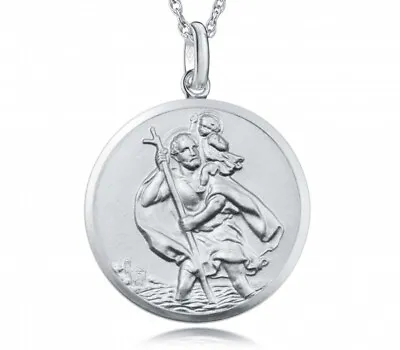 925 Sterling Silver Travel Saint Christopher Pendant 16 18 Or 20  Silver Chain • £10.99