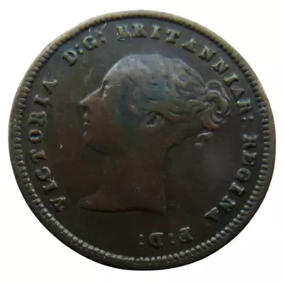 1842 Queen Victoria Half Farthing Coin Great Britain • £16.68