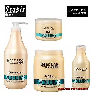 £12.99 • Buy STAPIZ Sleek Line VOLUME- HAIR MASK / SHAMPOO WITH SILK PROTEINS