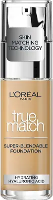 L'Oreal Paris True Match Liquid Foundation Skincare Infused With Hyaluronic Aci • £11.90