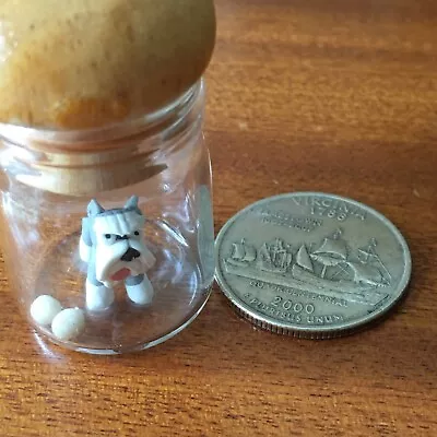 Miniature Schnauzer Dog Figurine Schnauzer Tiny In Bottle • $9.50