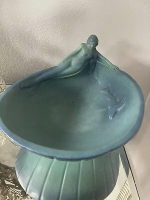 Siren Of The Sea Bowl ~ Mermaid Flying Fish ~ Van Briggle Pottery • $715.50