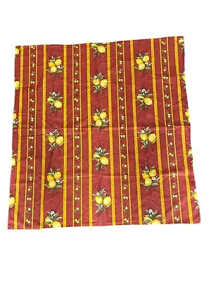 La Cigale Provence French Coated Bistro Tablecloth 46”X48” Lemon Yellow Red • $20