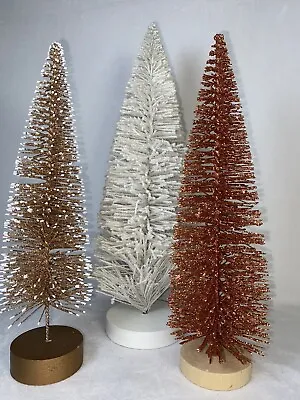  Miniature Village Christmas Holiday Display Town Trees Nice Bottlebrush Lovely • $27.50