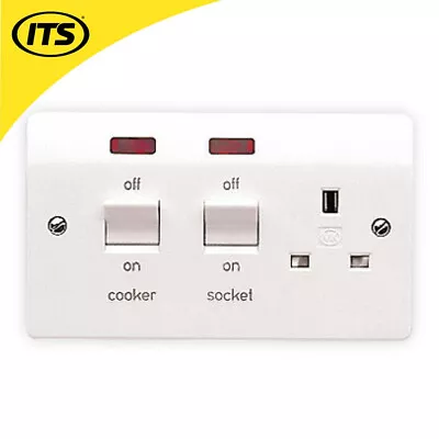 £16.50 • Buy MK By Honeywell 45A DP Main Cooker Switch & 13A Switchsocket Outlet