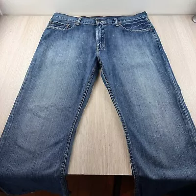 Levi's 503 Jeans Men's Size 38 Mid Rise Straight Short Distressed Cuffs Blue • $20.50