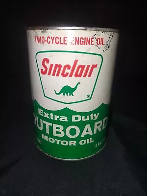 Vintage Sinclair Extra Duty Outboard Motor Oil Cardboard Oil Can Full Sealed 1Qt • £29.18