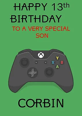 Personalised Birthday Card Xbox Any Name/relation/age • £2.99