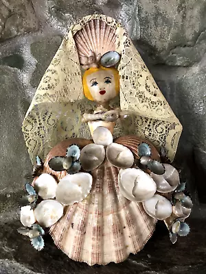 Large Vintage Ooak Hand Made Sea Shell Princess Lady Doll Figurine Sculpture • $69.99