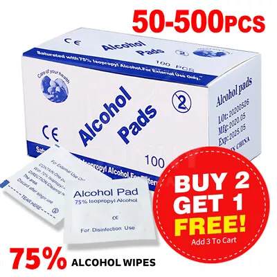 20-1000 X Medi 75% Alcohol Wipes Swabs Sterile Skin Swab Prep Clean Pads 6*3CM • $11.35