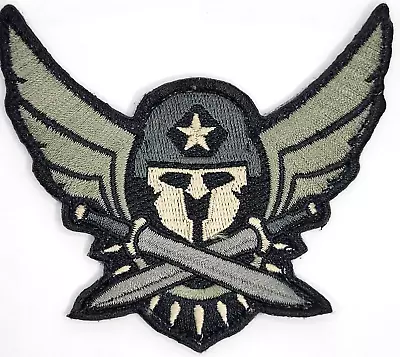 MilSpec Monkey Modern Spartan 3D PVC Rubber Tactical Military Patch  GREY HELMET • $6.99