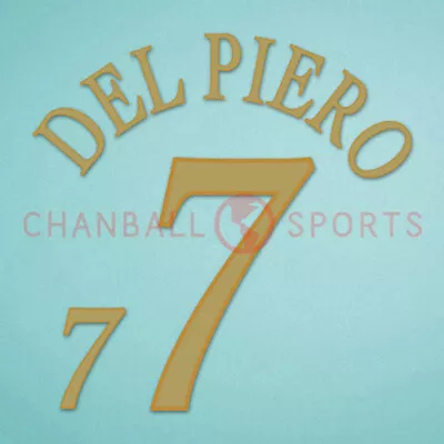 Del Piero #7  EURO 2004 Italy Homekit Nameset Printing • £13.19