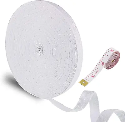 Cotton Twill Tape Ribbon Bias Binding Tape 50M Bunting Tape Twill Webbing Tape  • £8.57