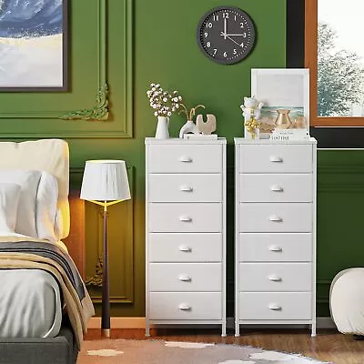 Tall Dresser Vertical Storage Tower Unit With 6 Drawers Furniture Entryway New • $69.29