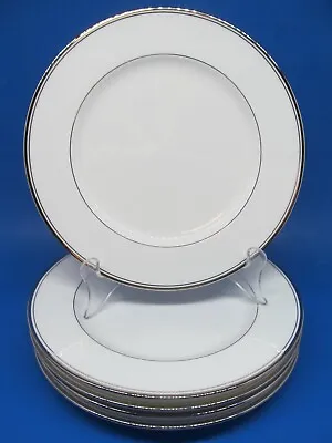 Mikasa Gothic Platinum 8 1/4  Salad Plates AK018 Bone China Bundle Of 5 EUC • $40.49