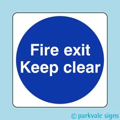 £2.45 • Buy Fire Exit Keep Clear Sign