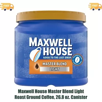 Maxwell House Master Blend Light Roast Ground Coffee 26.8 Oz. • $11.23