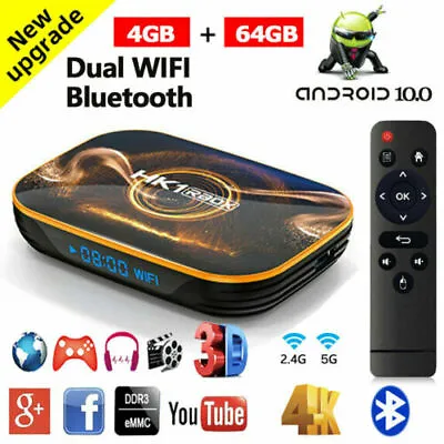 £44.39 • Buy HK1 R1 Android 10.0 Smart TV Box Quad Core1 4 GB+64 GB HD Media Player WIFI HDMI