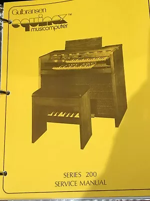 $40 • Buy Gulbransen Organ Service Manual Mdls 200 Series, 2112-2114, 400 Update (Pick 1)