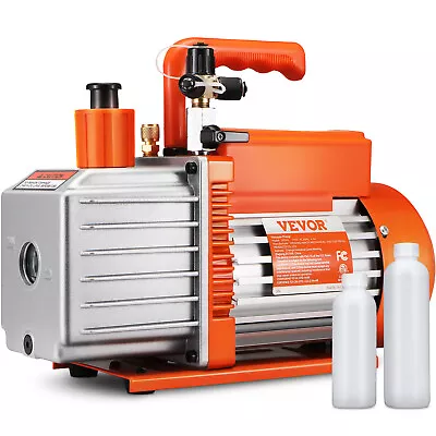 $118.79 • Buy VEVOR 5 CFM Vacuum Pump Air Conditioning Vacuum Pump 2 Stage Rotary Vane HVAC
