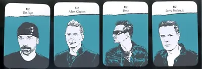 U2 Complete Card Set Of 4 Mint 2018 Bono The Edge Adam Clayton Larry Mullen Jr • $7.46