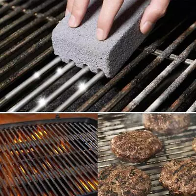 BBQ Scraper Cleaning Stone Pumice Grill Cleaner Brick Block Griddle Kit Y6K8 • $7.77
