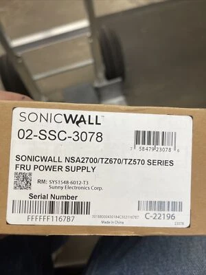 $30 • Buy Sonicwall Nsa 2700 / Tz670 / Tz570 Series Fru Power Supply 02-ssc-3078
