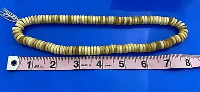 10 Mm TYRE BEADS BUFFALO BONE White Antiqued 1-3 Strand Craft Jewelry • $8