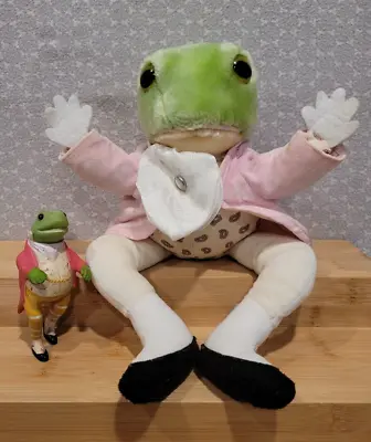 Vintage Eden Beatrix Potter Mr. Jeremy Fisher Frog Plush Toy & Mobile Figure Set • $29.99