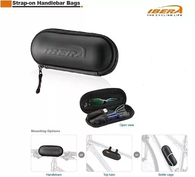 IBERA Bicycle Frame Capsule Case Pouch Bike Bottle Phoner Bag Black IB-HB7 • $24.07