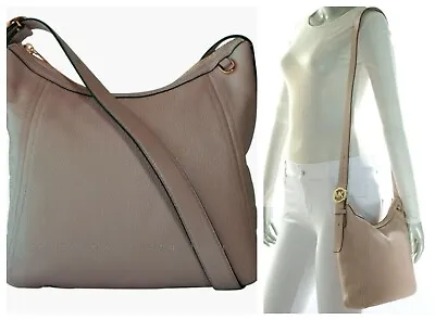 Michael Kors Fulton Large Messenger Crossbody Shoulder Leather Bag Ballet  • $109