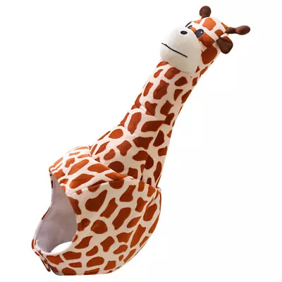  Plush Giraffe Hood Child Zoo Animals Headband Party Costume Hat • £16.89