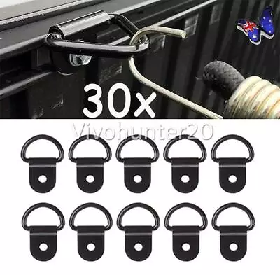 $15.50 • Buy 30X Black D-Ring Tie Down Stainless Steel Heavy Duty Anchor Point Universal OZ