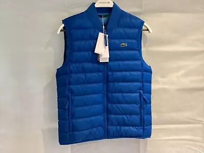 Lacoste Water Repellent Puffer Gillet Jacket Coat Brand New Size Large 52fr Blue • £74.99