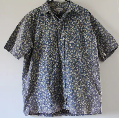 Reyn Spooner Vintage Hawaiian Floral Inside Out Fabric Button Up Shirt Mens L/XL • $60