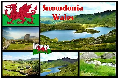 £2.45 • Buy Snowdonia, Wales - Souvenir Novelty Fridge Magnet - Sights / Flag / New / Gifts