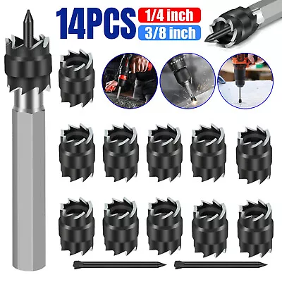 14Pcs 3/8  Double Sided Spot Weld Cutter Remover Drill Bit Welder Cut Rotary Kit • $16.48