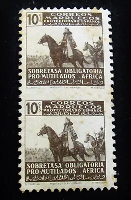 Nystamps Spanish Morocco Stamp # RA10 Mint OG NH Imperf Error Pair Rare A12y1206 • $0.06