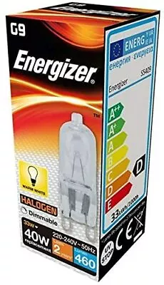 10 X Energizer 33W = 40W G9 Capsule Halogen Light Bulbs • £4.99