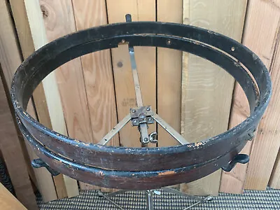 1900s 10s Vtg 15.5-inch Snare Drum HOOP Wood Rim Counterhoop Parts Top/Bottom Pr • $41