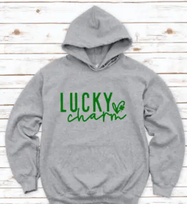 Lucky Charm St. Patrick's Day Gray Unisex Hoodie • $25.49