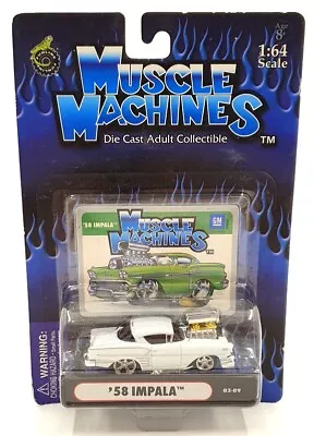 Muscle Machines 1/64 Scale Diecast 71161 03-09 1958 Chevy Impala • $53.89